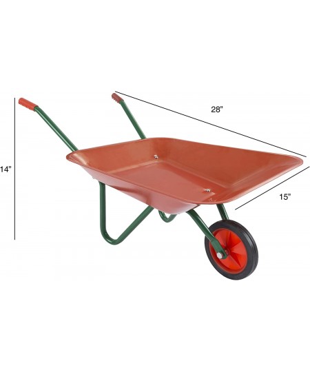 Kids Wheelbarrow Garden Tool-Mini Toy Wheelbarrow for Boys and Girls- for Pretend Play Yardwork Hauling Sand Water Sticks and...