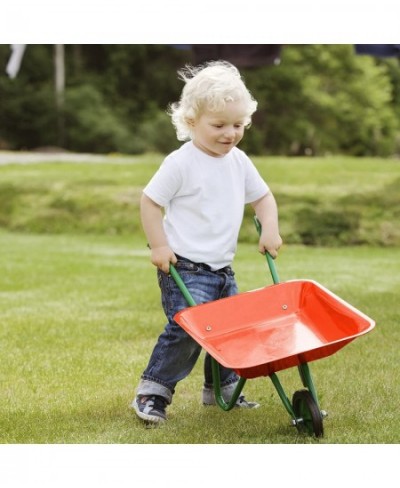 Kids Wheelbarrow Garden Tool-Mini Toy Wheelbarrow for Boys and Girls- for Pretend Play Yardwork Hauling Sand Water Sticks and...