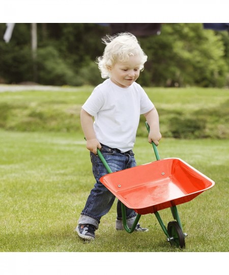 Kids Wheelbarrow Garden Tool-Mini Toy Wheelbarrow for Boys and Girls- for Pretend Play Yardwork Hauling Sand Water Sticks and...