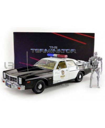 19042 1: 18 Artisan Collection - The Terminator (1984) - 1977 Dodge Monaco Metropolitan Police with T-800 Endoskeleton Figure...