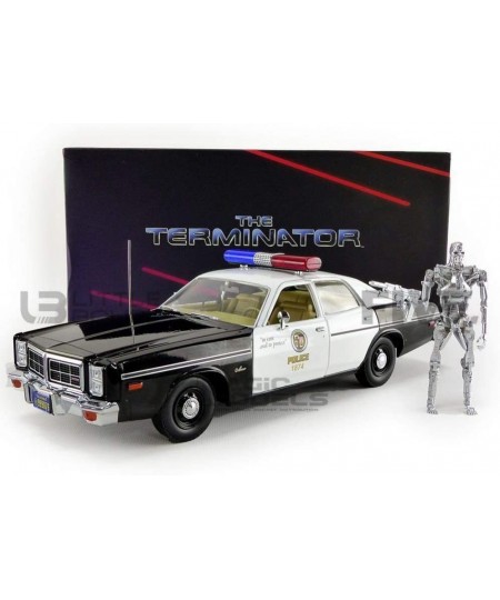 19042 1: 18 Artisan Collection - The Terminator (1984) - 1977 Dodge Monaco Metropolitan Police with T-800 Endoskeleton Figure...