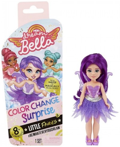 MGA's Dream Bella Color Change Surprise Little Fairies 5.5" Doll - Aubrey Purple Fairy with Wings and Purple Hair Great Gift ...