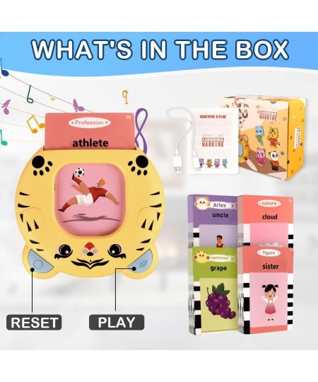 Talking Flash Cards Learning Toys Talking Flash Cards Toys for Preschool Kids Toddlers Learning Toy Machine Electronic Intera...