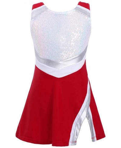 Kids Girls Cheerleading Outfits with Shorts Sleeveless Sequins Sports Dress Cheer Uniform Halloween Costume $23.45 - Kids' Co...