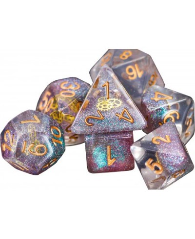 Galaxy Steampunk Gear DND Dice Set for Dungeons and Dragons Gifts D&D D and D Pathfinder Accessories D20 Polyhedral Resin Dic...