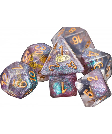 Galaxy Steampunk Gear DND Dice Set for Dungeons and Dragons Gifts D&D D and D Pathfinder Accessories D20 Polyhedral Resin Dic...