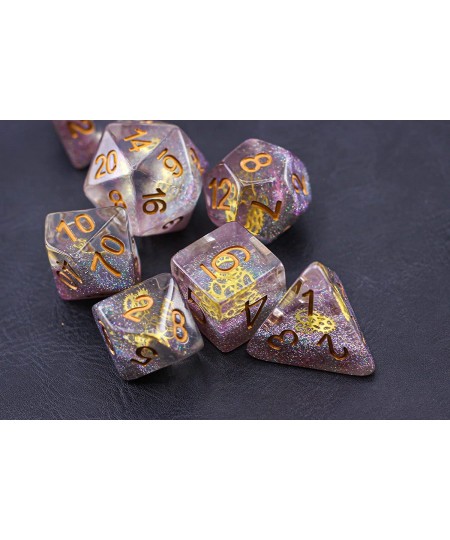 Galaxy Steampunk Gear DND Dice Set for Dungeons and Dragons Gifts D&D D and D Pathfinder Accessories D20 Polyhedral Resin Dic...