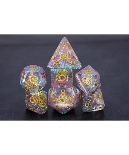 Galaxy Steampunk Gear DND Dice Set for Dungeons and Dragons Gifts D&D D and D Pathfinder Accessories D20 Polyhedral Resin Dic...