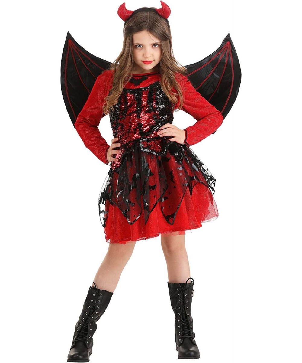 Girl's Sparkling Devil Dress Costume $84.68 - Kids' Costumes