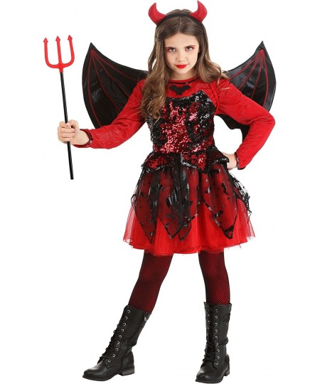 Girl's Sparkling Devil Dress Costume $84.68 - Kids' Costumes