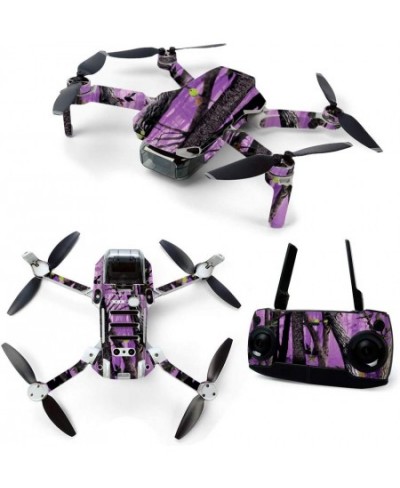 MightySkins Skin for DJI Mavic Mini Portable Drone Quadcopter - Purple Tree Camo | Protective Durable and Unique Vinyl Decal ...