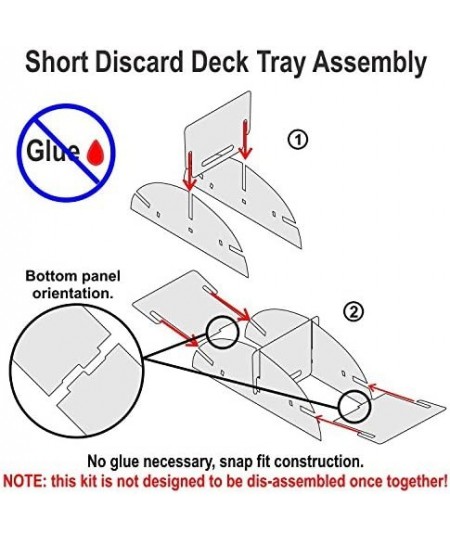 Deck Tray with Discard Tray (Short Holds 40-60 Cards Standard US/Euro Sized Cards) $39.25 - Card Games