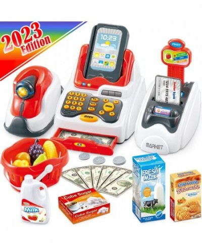 Cash Register for Kids Toys - Grocery Store Pretend Play for Girls Boys Toy Cashier Registers with Scanner and Sound Credit C...