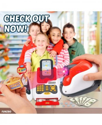 Cash Register for Kids Toys - Grocery Store Pretend Play for Girls Boys Toy Cashier Registers with Scanner and Sound Credit C...