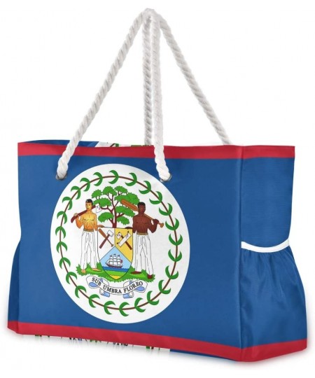 Beach Bag Oversized Beach Tote Beach Toy Bag Belize Flag $75.38 - Sandboxes & Beach Toys