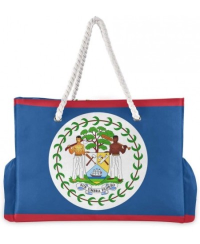 Beach Bag Oversized Beach Tote Beach Toy Bag Belize Flag $75.38 - Sandboxes & Beach Toys