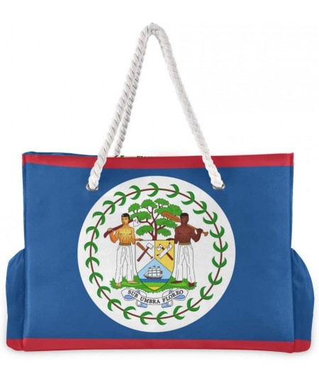 Beach Bag Oversized Beach Tote Beach Toy Bag Belize Flag $75.38 - Sandboxes & Beach Toys