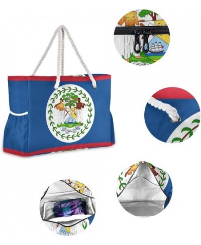 Beach Bag Oversized Beach Tote Beach Toy Bag Belize Flag $75.38 - Sandboxes & Beach Toys