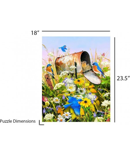 Springbok's 36 Piece Jigsaw Puzzle Blue Birds - Made in USA $31.29 - Jigsaw Puzzles