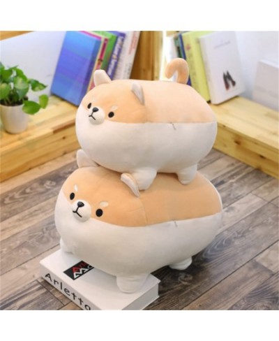 Cute Corgi Doll Shiba Inu Pillow Puppy Dog Plush Toy Dog Doll Sleeping Pillow Girl's Day Gift(15.7/19.6 Inches) (Brown 40cm-1...