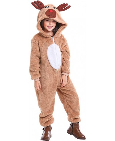 Christmas Costume Reindeer Child Pajamas Costume Unisex Deer Animal Onesie Party Jumpsuit $46.18 - Kids' Costumes