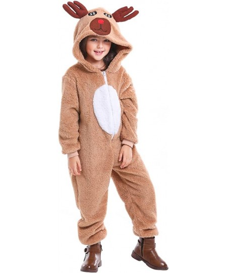 Christmas Costume Reindeer Child Pajamas Costume Unisex Deer Animal Onesie Party Jumpsuit $46.18 - Kids' Costumes