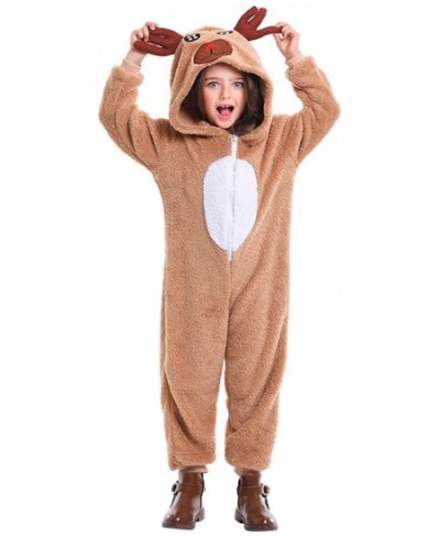 Christmas Costume Reindeer Child Pajamas Costume Unisex Deer Animal Onesie Party Jumpsuit $46.18 - Kids' Costumes