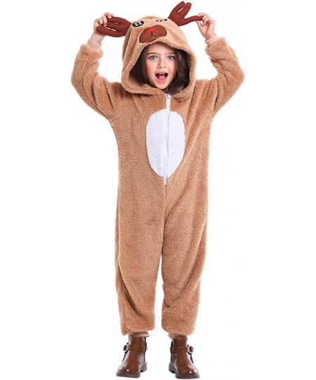 Christmas Costume Reindeer Child Pajamas Costume Unisex Deer Animal Onesie Party Jumpsuit $46.18 - Kids' Costumes