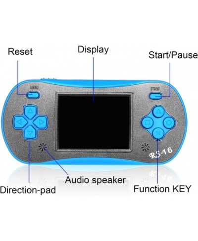 Handheld Game Player for Kids Adults- RS16 Portable Classic Game Controller Built-in 260 Game 2.5 inch LCD Retro Arcade Video...