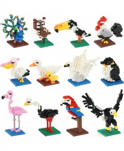 12 PCS Party Favors for Kids Mini Animals Building Blocks Sets Birds Party Favor Blocks Set $35.21 - Toy Building Sets