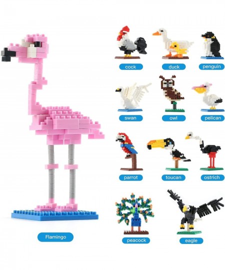 12 PCS Party Favors for Kids Mini Animals Building Blocks Sets Birds Party Favor Blocks Set $35.21 - Toy Building Sets