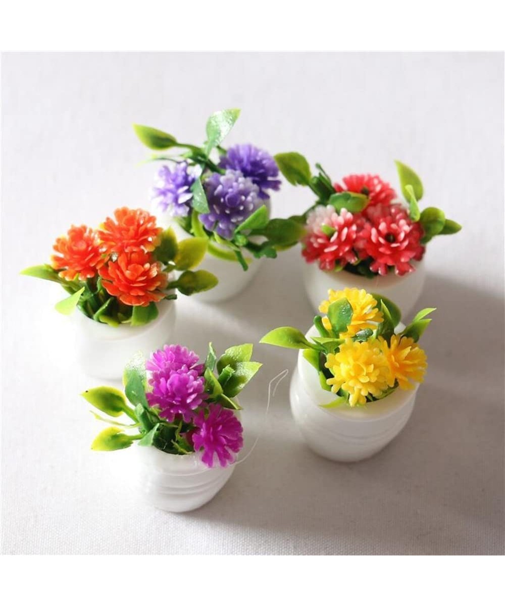 Dollhouse Decoration Accessories 5 PCS Miniature Scene Model Mini Simulation Flower Plant Pot $17.44 - Dollhouse Accessories