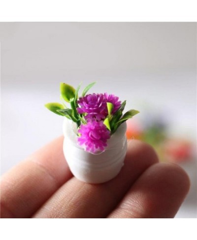 Dollhouse Decoration Accessories 5 PCS Miniature Scene Model Mini Simulation Flower Plant Pot $17.44 - Dollhouse Accessories