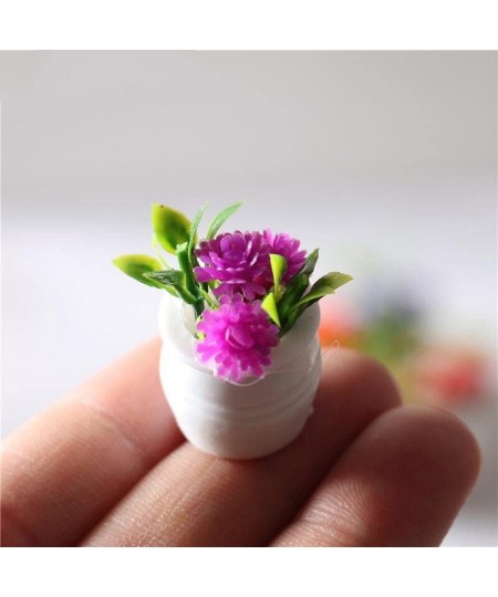 Dollhouse Decoration Accessories 5 PCS Miniature Scene Model Mini Simulation Flower Plant Pot $17.44 - Dollhouse Accessories