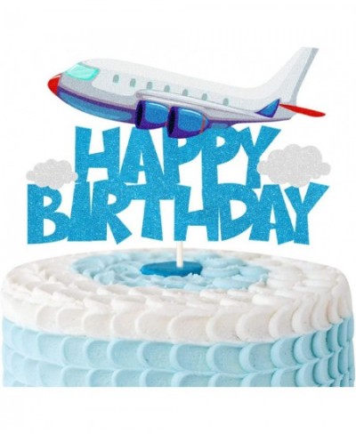 Airplane Birthday Cake Topper Airplane Travel Themed Birthday Party Decorations for Kids Birthday Party Kids Plane Theme Part...