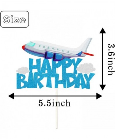 Airplane Birthday Cake Topper Airplane Travel Themed Birthday Party Decorations for Kids Birthday Party Kids Plane Theme Part...