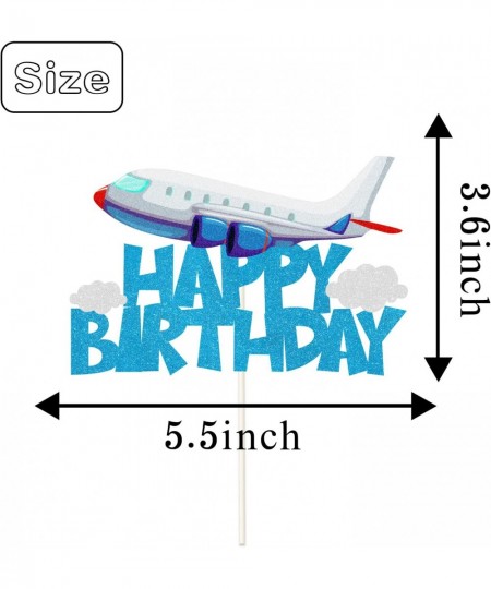 Airplane Birthday Cake Topper Airplane Travel Themed Birthday Party Decorations for Kids Birthday Party Kids Plane Theme Part...