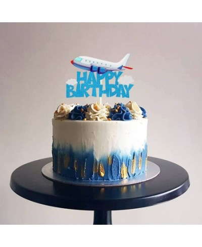 Airplane Birthday Cake Topper Airplane Travel Themed Birthday Party Decorations for Kids Birthday Party Kids Plane Theme Part...