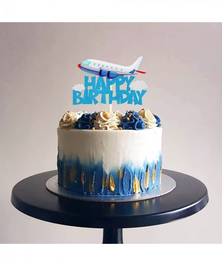 Airplane Birthday Cake Topper Airplane Travel Themed Birthday Party Decorations for Kids Birthday Party Kids Plane Theme Part...