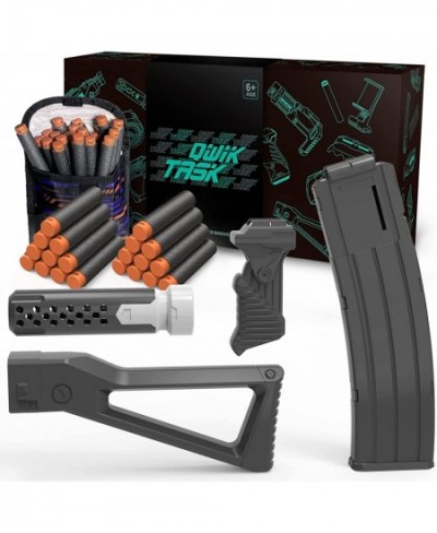 Fully Motorized Blaster & Toy Gun Attachments-AK Set with 60 Foam Darts(Include 40 Sharp Accuracy Darts) Compatible with Nerf...