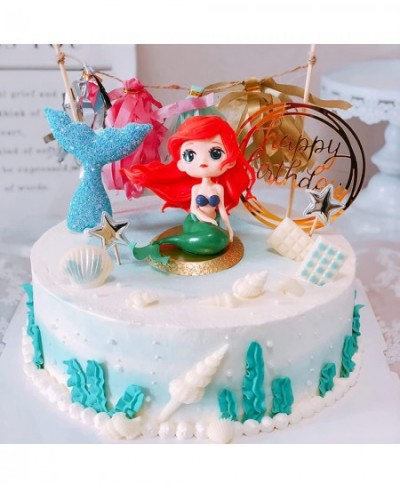 Cute Mermaid Doll Cake Toppers Birthday Cake Decoration Wedding Party Supplies for Birthday Mermaid Theme Party Under the Sea...