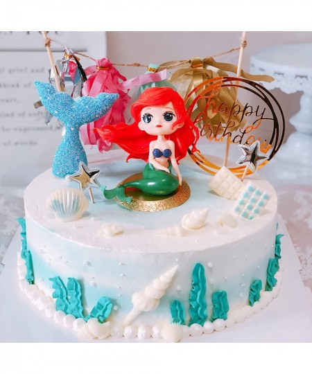 Cute Mermaid Doll Cake Toppers Birthday Cake Decoration Wedding Party Supplies for Birthday Mermaid Theme Party Under the Sea...