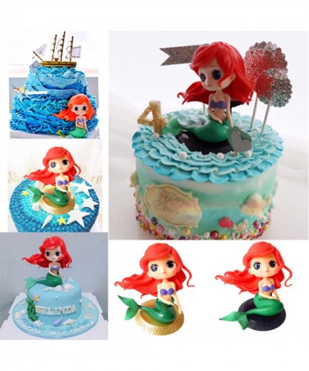 Cute Mermaid Doll Cake Toppers Birthday Cake Decoration Wedding Party Supplies for Birthday Mermaid Theme Party Under the Sea...