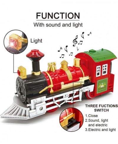 Christmas Tree Train Set Around The Tree Train Toy Set Track with Electric Engine Lights Sound Electric Train Set for Kids Ea...