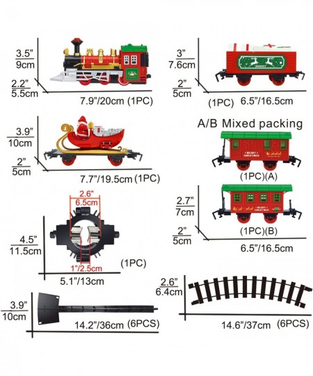 Christmas Tree Train Set Around The Tree Train Toy Set Track with Electric Engine Lights Sound Electric Train Set for Kids Ea...