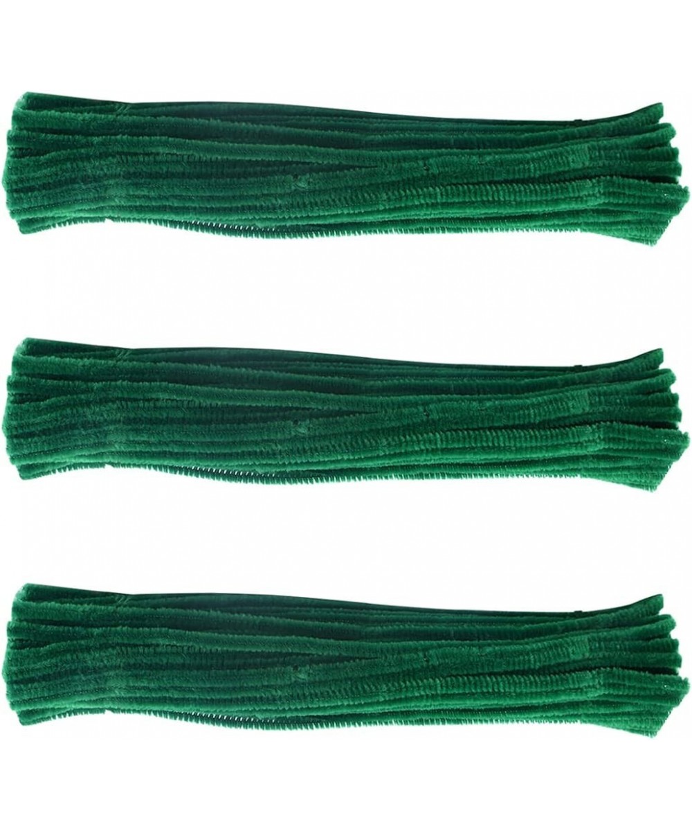 Craft Pipe Cleaners 300 PCS Dark Green Chenille Stem 6mmx 12 Inch for DIY Craft Christmas Irish Festival Decoration Craft Sup...