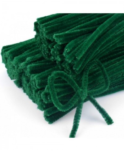 Craft Pipe Cleaners 300 PCS Dark Green Chenille Stem 6mmx 12 Inch for DIY Craft Christmas Irish Festival Decoration Craft Sup...