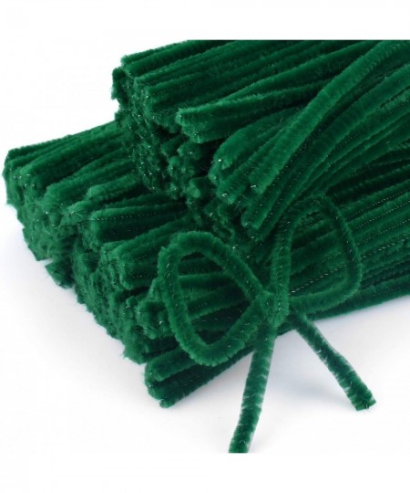 Craft Pipe Cleaners 300 PCS Dark Green Chenille Stem 6mmx 12 Inch for DIY Craft Christmas Irish Festival Decoration Craft Sup...