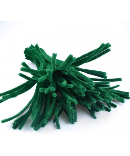 Craft Pipe Cleaners 300 PCS Dark Green Chenille Stem 6mmx 12 Inch for DIY Craft Christmas Irish Festival Decoration Craft Sup...