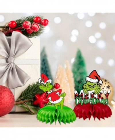 9 Pcs Christmas Honeycomb Centerpieces Set Double Sided Table Toppers Birthday Party Decoration and Christmas Supplies $17.48...